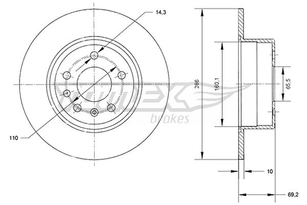 TOMEX Brakes TX 70-49...